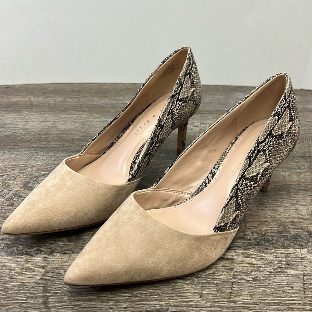 Kelly & Katie ZARIYA Snakeskin/Sueded Pumps Size 8.5